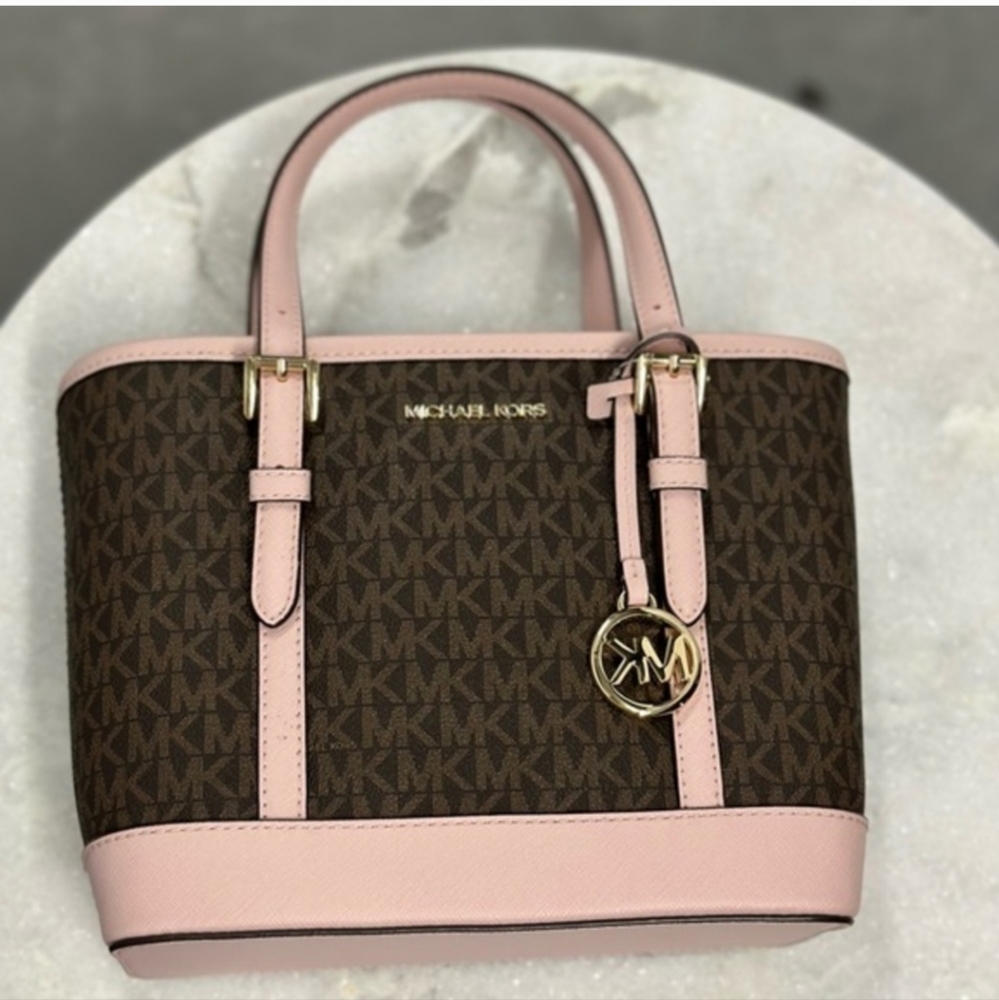 Michael Kors Tore small size JET SETTRAVEL35SOGTVTOV BLOSSOM XS TZ CONV TOTE - Picture 1 of 6